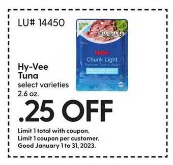 Hy-Vee Hy-vee tuna offer
