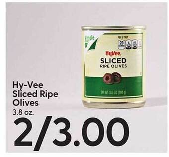 Hy-Vee Hy-vee sliced ripe olives offer