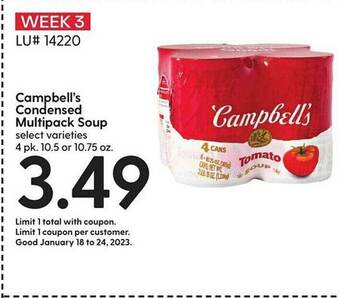Hy-Vee Campbell's condensed multipack soup offer