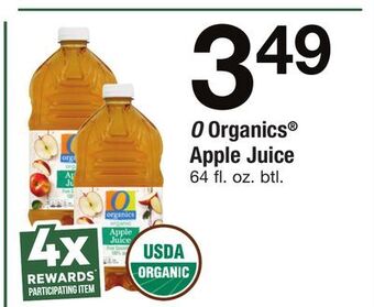 ACME O organics® apple juice offer