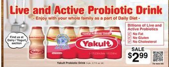 ACME Yakult probiotic drink offer