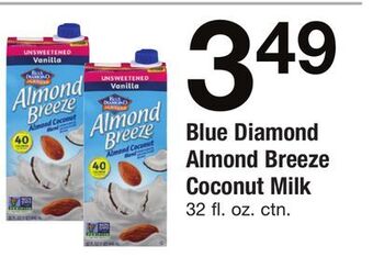 ACME Blue diamond almond breeze coconut milk offer