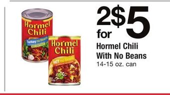 ACME Hormel chili with no beans offer