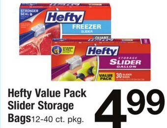 ACME Hefty value pack slider storage bags offer