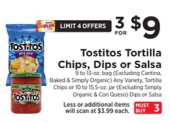 ShopRite Tortilla chips, dips or salsa offer