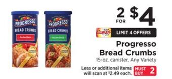 ShopRite Bread crumbs offer
