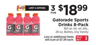 ShopRite Sports drinks 8-pack offer