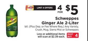 ShopRite Ginger ale 2-liter offer