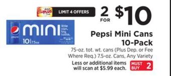 ShopRite Mini cans 10-pack offer