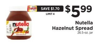 ShopRite Hazelnut spread offer