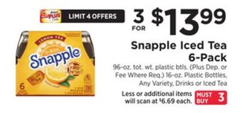 ShopRite Iced tea 6-pack offer
