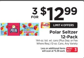 ShopRite Seltzer 12-pack offer