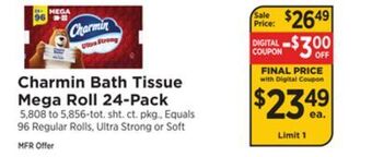ShopRite Bath tissue mega roll 24-pack offer