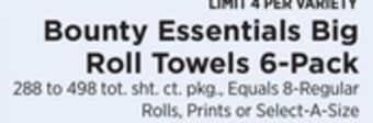 ShopRite Essentials big roll towels 6-pack offer