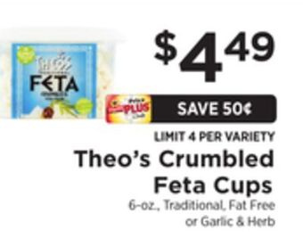 ShopRite Crumbled feta cups offer