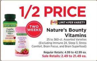 ShopRite Nature's bounty vitamins offer