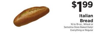ShopRite Italian bread offer