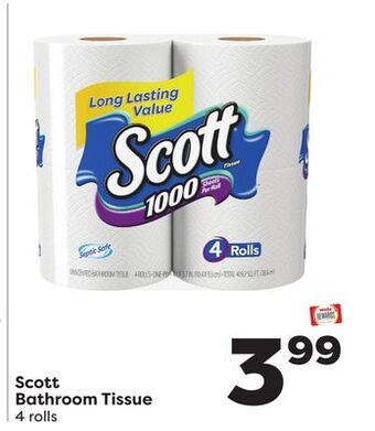 Weis Markets Scott bathroom tissue offer