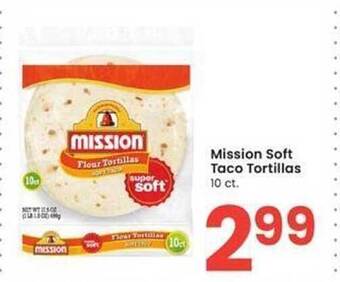 Albertsons Mission soft taco tortillas offer