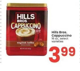 Albertsons Hills bros, cappuccino offer
