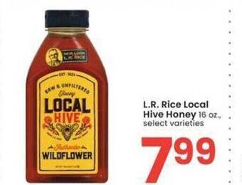 Albertsons L.r. rice local hive honey offer