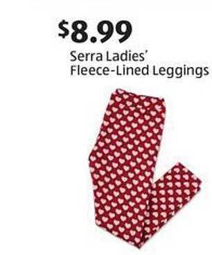 Aldi Serra ladies' fleece-lined leggings offer