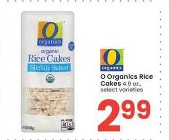 Albertsons O organics rice cakes offer