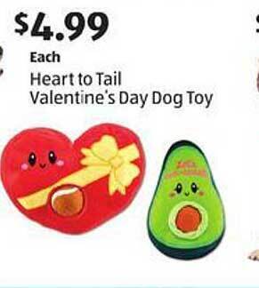 Aldi Heart to tail valentine's day dog toy offer