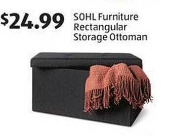 Aldi Sohl furniture rectangular storage ottoman offer