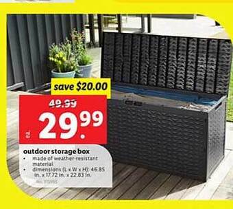 Lidl Outdoor storage box offer