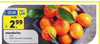 Lidl Mandarins offer