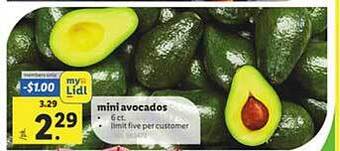 Lidl Mini avocados offer