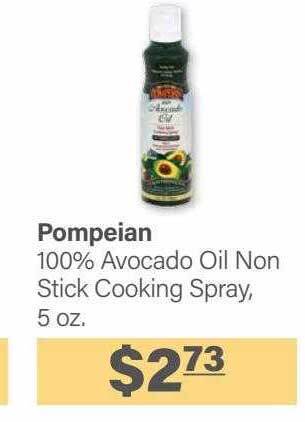 Commissary Pompeian 100% avocado oil non stick cooking spray offer