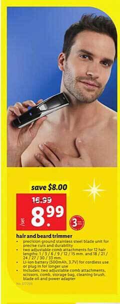 Lidl Hair and beard trimmer offer