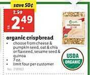 Lidl Organic crispbread offer