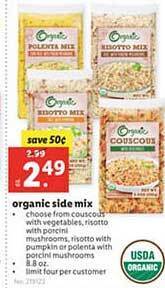 Lidl Organic side mix offer