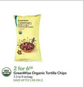 Publix Greenwise organic tortilla chips offer