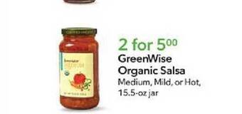 Publix Greenwise organic salsa offer