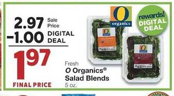 United Supermarkets O organics salad blends offer