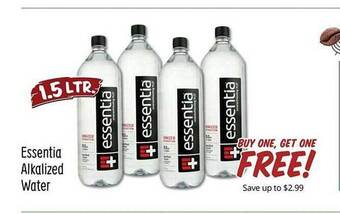 Sprouts Farmers Market Essentia alkalized water offer