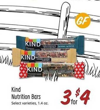 Sprouts Farmers Market Kind nutrition bars offer