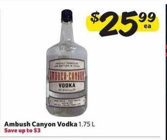 Winn Dixie Ambush canyon vodka offer