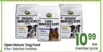 Albertsons Open nature dog food offer