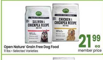 Albertsons Open nature grain free dog food offer
