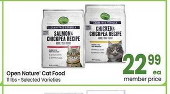 Albertsons Open nature cat food offer