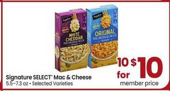 Albertsons Signature select mac & cheese offer