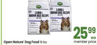 Albertsons Open nature dog food offer