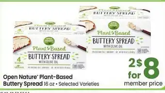 Albertsons Open nature plant-based buttery spread offer