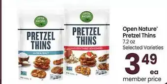 Albertsons Open nature pretzel thins offer