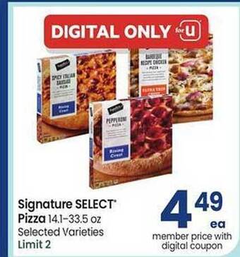 Albertsons Signature select pizza offer